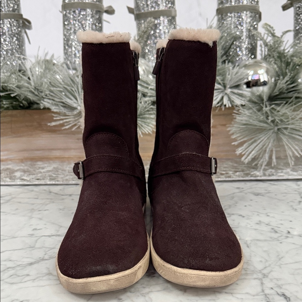 UGG Dark Brown Suede Winter Boots